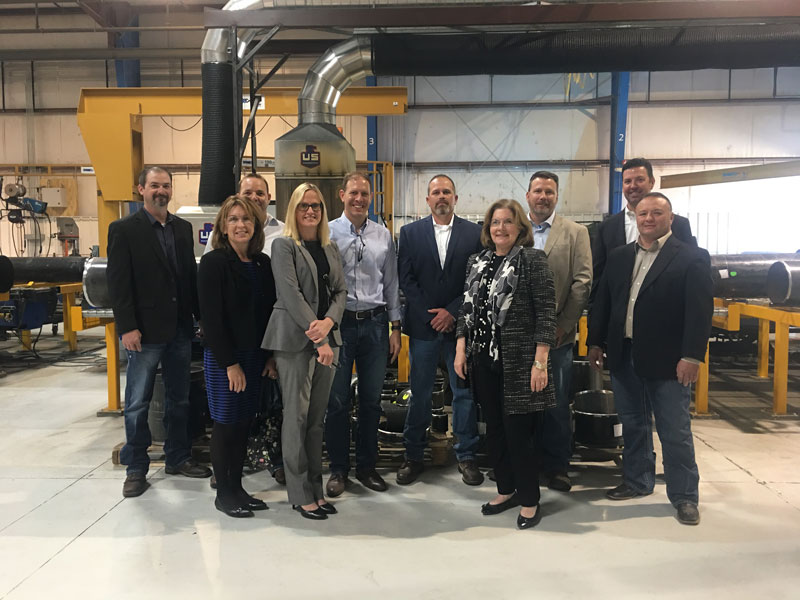 Representatives of the Fed's 10th District Tour U.S. Engineering Company
